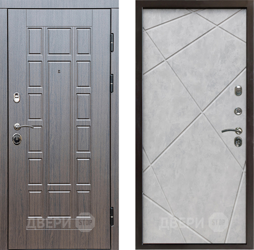 Входная металлическая Дверь Престиж Престиж Лучи Бетон светлый в Ногинск