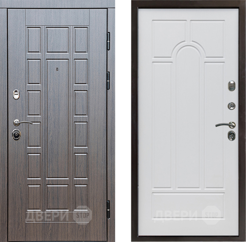 Входная металлическая Дверь Престиж Престиж Арка Белое дерево в Ногинск