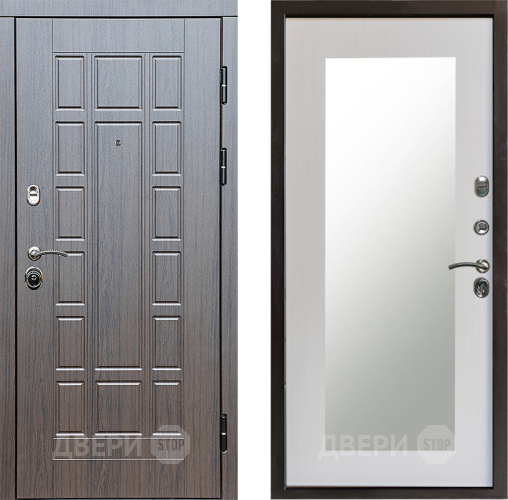 Входная металлическая Дверь Престиж Престиж Зеркло Пастораль Лиственница белая в Ногинск