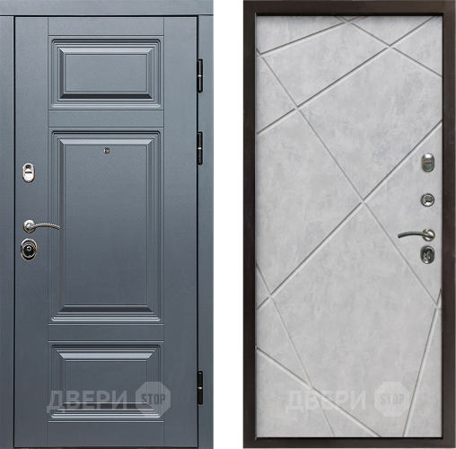 Входная металлическая Дверь Престиж Премиум Лучи Бетон светлый в Ногинск