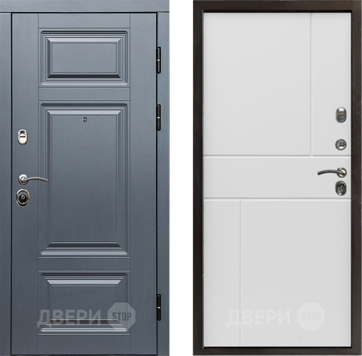 Входная металлическая Дверь Престиж Премиум Горизонт Бетон белый в Ногинск
