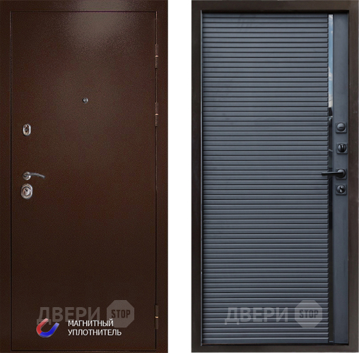 Входная металлическая Дверь Престиж Медь Porte Черный кварц в Ногинск