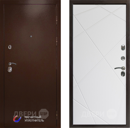 Входная металлическая Дверь Престиж Медь Лучи Бетон белый в Ногинск