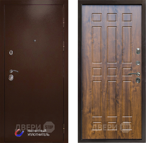 Входная металлическая Дверь Престиж Медь Спарта Дуб в Ногинск