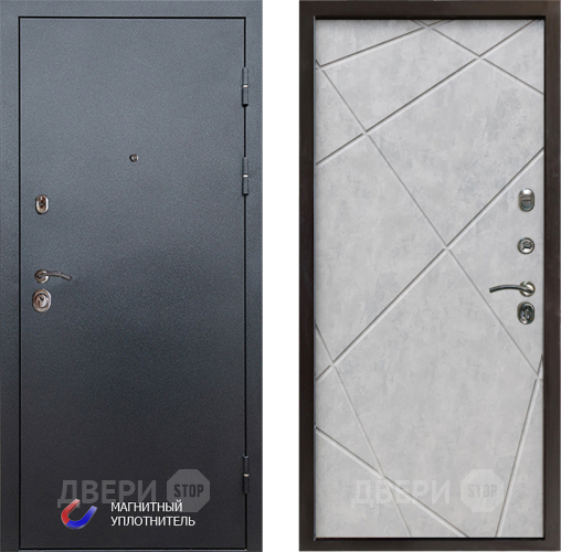 Дверь Престиж Графит Лучи Бетон светлый в Ногинск