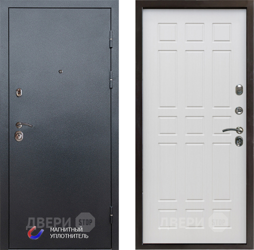 Входная металлическая Дверь Престиж Графит Спарта Лиственница белая в Ногинск