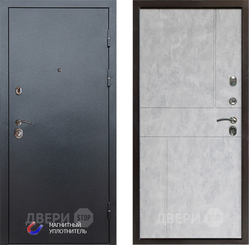 Входная металлическая Дверь Престиж Графит Горизонт Бетон светлый в Ногинск
