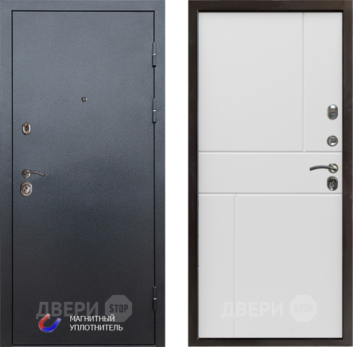 Входная металлическая Дверь Престиж Графит Горизонт Бетон белый в Ногинск
