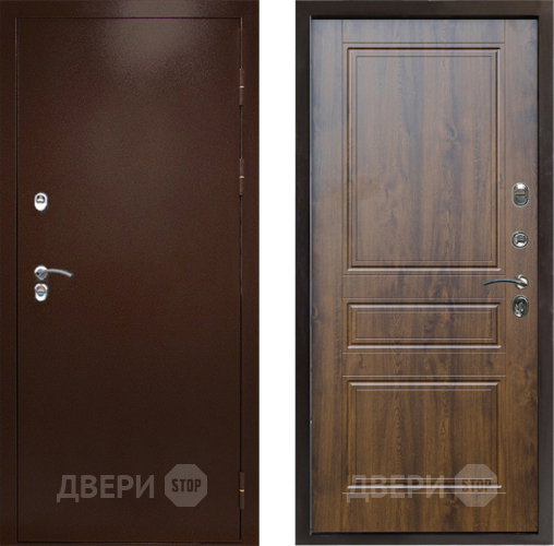 Входная металлическая Дверь Престиж TERMO с терморазрывом Снегирь Медь Классика Дуб в Ногинск