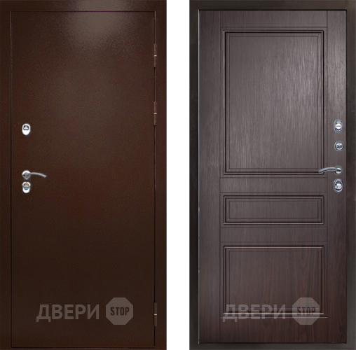 Входная металлическая Дверь Престиж TERMO с терморазрывом Снегирь Медь Классика Венге в Ногинск