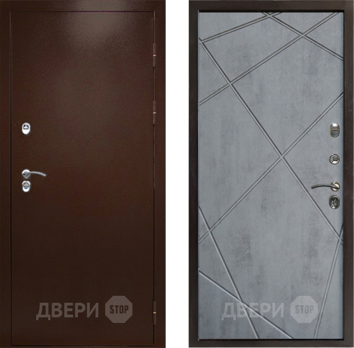 Входная металлическая Дверь Престиж TERMO с терморазрывом Снегирь Медь Лучи Бетон темный в Ногинск