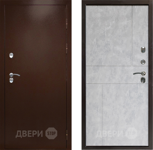 Дверь Престиж TERMO с терморазрывом Снегирь Медь Горизонт Бетон светлый в Ногинск