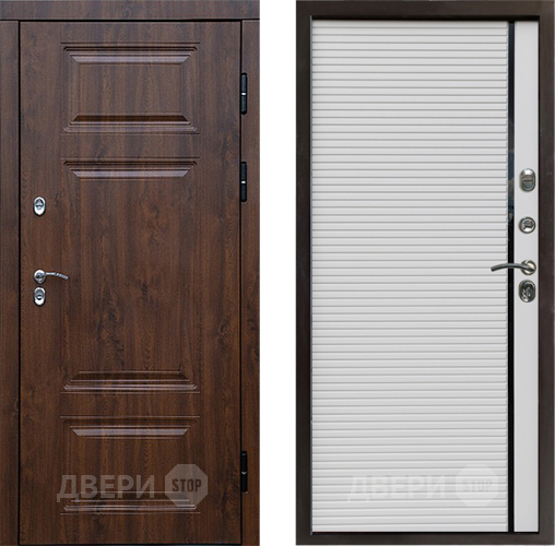 Входная металлическая Дверь Престиж TERMO с терморазрывом Премиум Орех Porte Белый в Ногинск