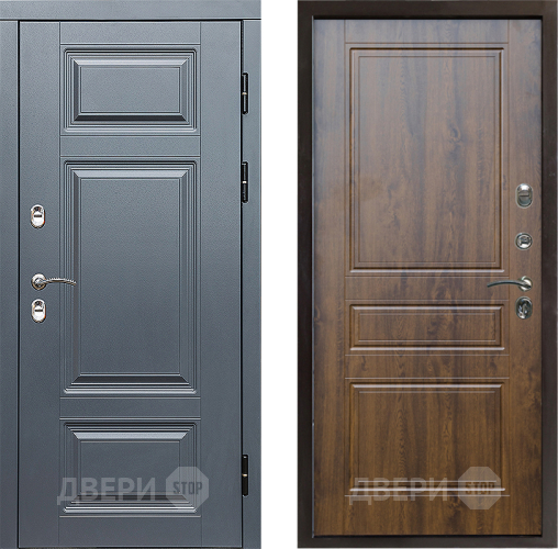 Входная металлическая Дверь Престиж TERMO с терморазрывом Премиум Грэй Классика Дуб в Ногинск