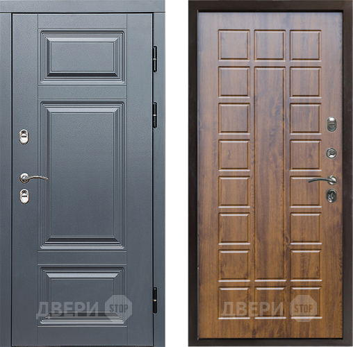 Входная металлическая Дверь Престиж TERMO с терморазрывом Премиум Грэй Престиж Дуб в Ногинск