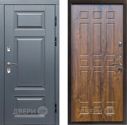 Входная металлическая Дверь Престиж TERMO с терморазрывом Премиум Грэй Спарта Дуб в Ногинск