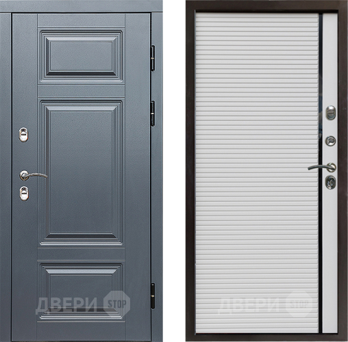 Входная металлическая Дверь Престиж TERMO с терморазрывом Премиум Грэй Porte Белый в Ногинск