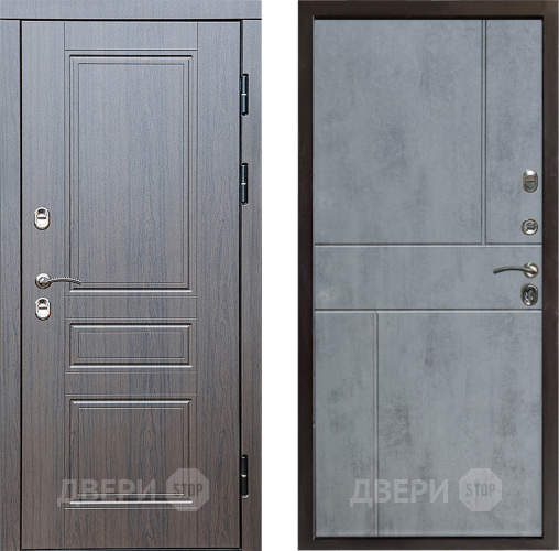 Дверь Престиж TERMO с терморазрывом Классика Горизонт Бетон темный в Ногинск