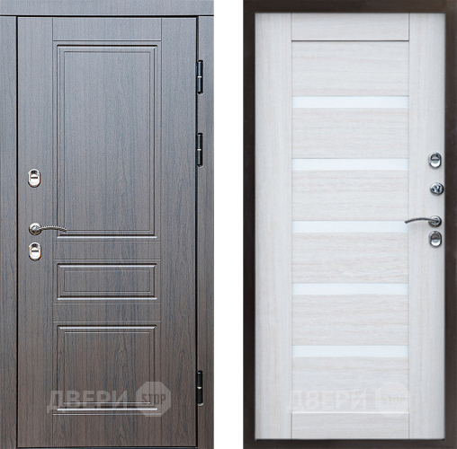 Входная металлическая Дверь Престиж TERMO с терморазрывом Классика Царга Лиственница белая в Ногинск