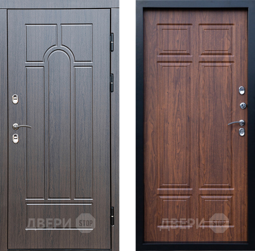 Входная металлическая Дверь Престиж TERMO с терморазрывом Арка Премиум Орех темный в Ногинск