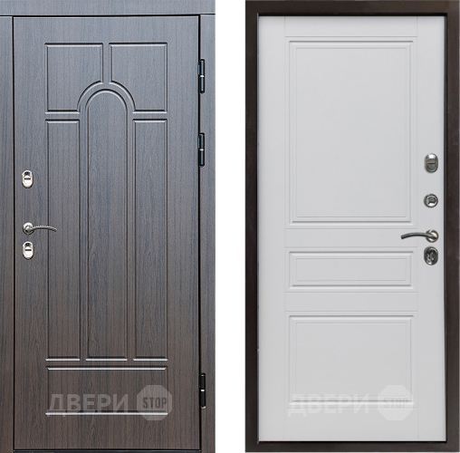 Входная металлическая Дверь Престиж TERMO с терморазрывом Арка Классика Белый матовый в Ногинск