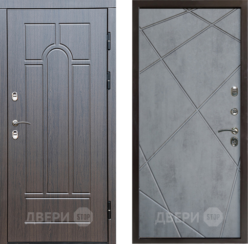 Входная металлическая Дверь Престиж TERMO с терморазрывом Арка Лучи Бетон темный в Ногинск