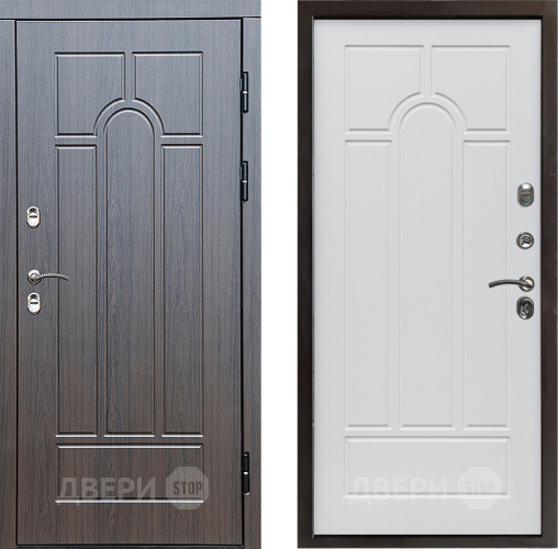 Входная металлическая Дверь Престиж TERMO с терморазрывом Арка Арка Белое дерево в Ногинск