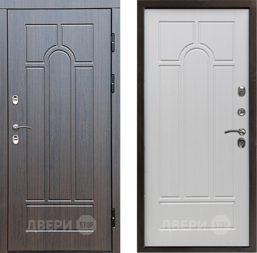 Входная металлическая Дверь Престиж TERMO с терморазрывом Арка Арка Лиственница белая в Ногинск