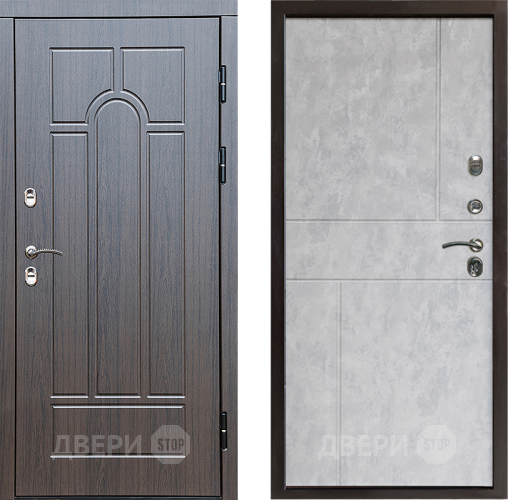 Входная металлическая Дверь Престиж TERMO с терморазрывом Арка Горизонт Бетон светлый в Ногинск