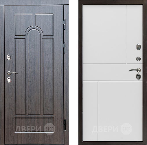 Дверь Престиж TERMO с терморазрывом Арка Горизонт Бетон белый в Ногинск