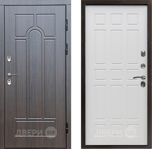 Входная металлическая Дверь Престиж TERMO с терморазрывом Арка Спарта Лиственница белая в Ногинск