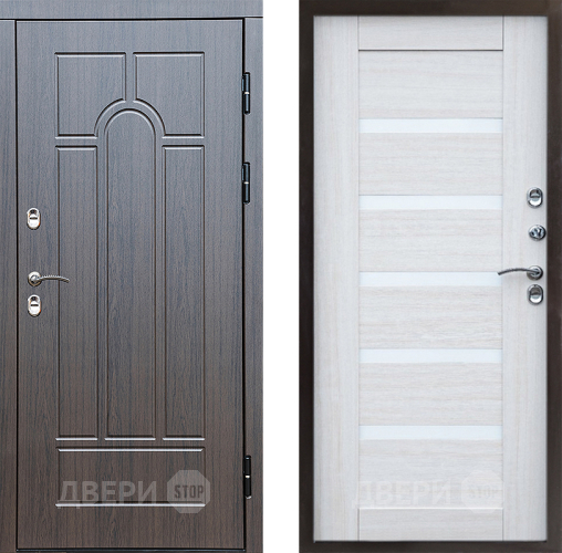 Входная металлическая Дверь Престиж TERMO с терморазрывом Арка Царга Лиственница белая в Ногинск