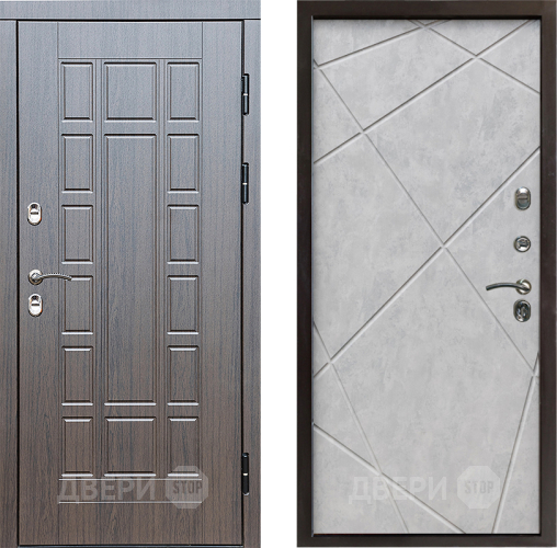 Входная металлическая Дверь Престиж TERMO с терморазрывом Престиж Лучи Бетон светлый в Ногинск