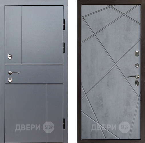 Входная металлическая Дверь Престиж TERMO с терморазрывом Горизонт Грэй Лучи Бетон темный в Ногинск