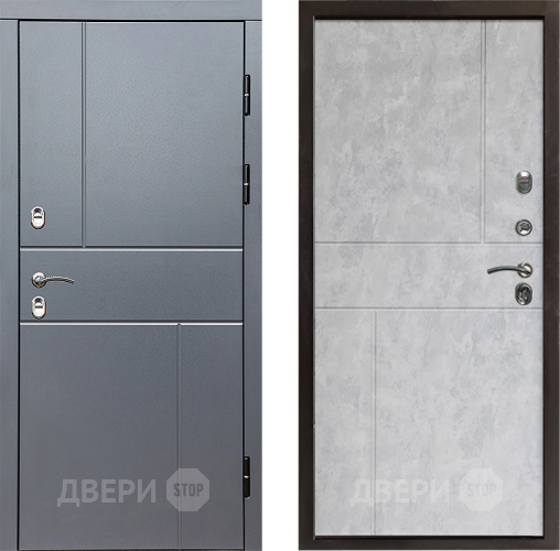 Входная металлическая Дверь Престиж TERMO с терморазрывом Горизонт Грэй Горизонт Бетон светлый в Ногинск