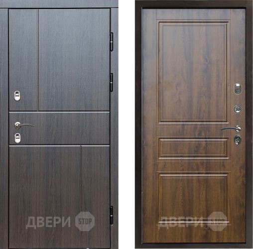 Входная металлическая Дверь Престиж TERMO с терморазрывом Горизонт Венге Классика Дуб в Ногинск
