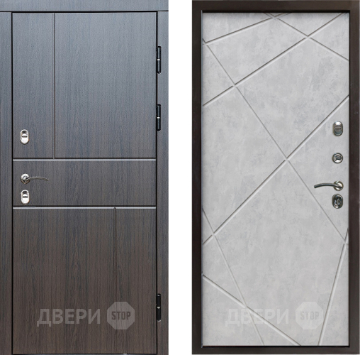 Входная металлическая Дверь Престиж TERMO с терморазрывом Горизонт Венге Лучи Бетон светлый в Ногинск