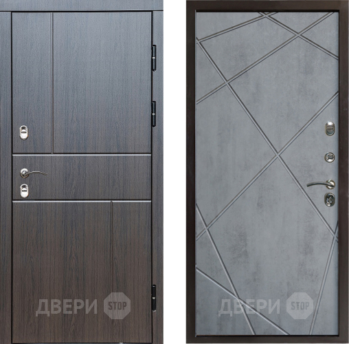Входная металлическая Дверь Престиж TERMO с терморазрывом Горизонт Венге Лучи Бетон темный в Ногинск