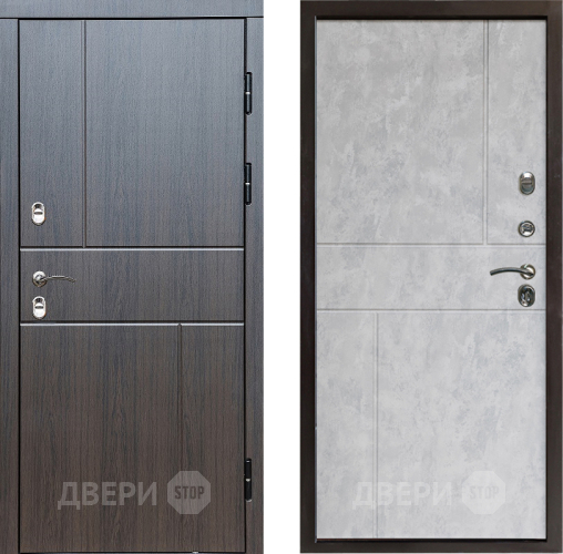 Входная металлическая Дверь Престиж TERMO с терморазрывом Горизонт Венге Горизонт Бетон светлый в Ногинск