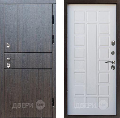 Входная металлическая Дверь Престиж TERMO с терморазрывом Горизонт Венге Престиж Белое дерево в Ногинск