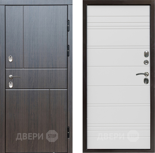 Входная металлическая Дверь Престиж TERMO с терморазрывом Горизонт Венге Line Белый в Ногинск