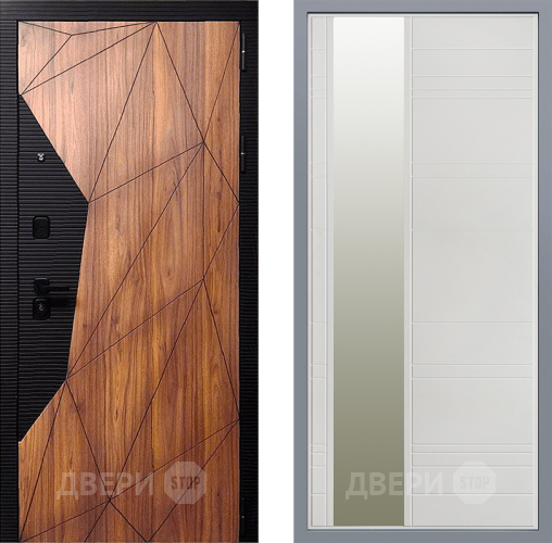 Дверь Заводские двери Морра Зеркало Лира Белый софт в Ногинск