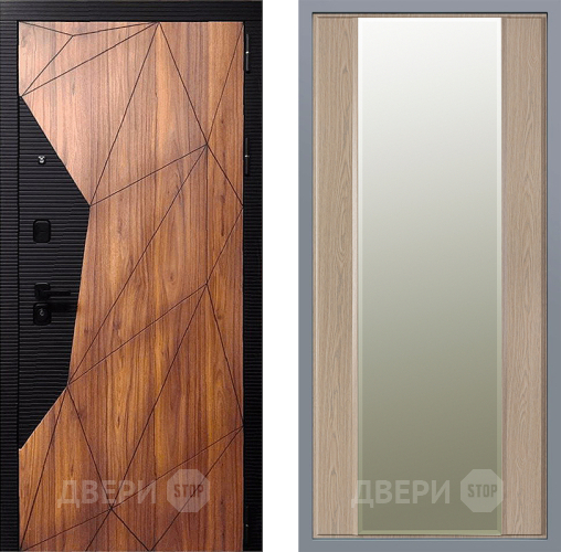 Дверь Заводские двери Морра Зеркало Макси Беленый дуб в Ногинск