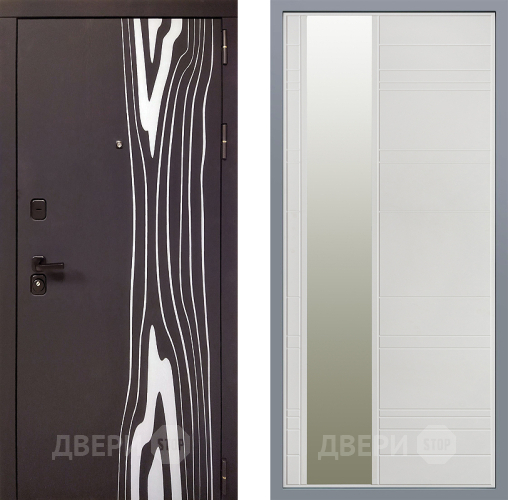 Дверь Заводские двери Леванте Зеркало Лира Белый софт в Ногинск