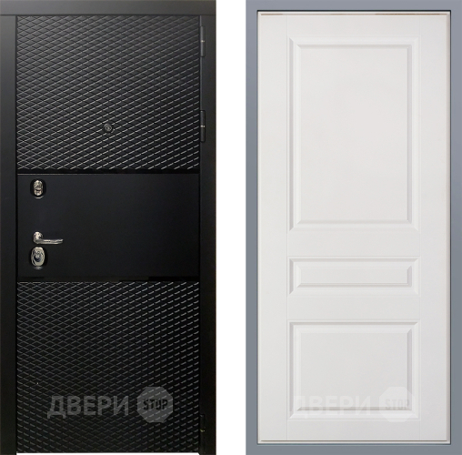 Дверь Заводские двери Тефлон Стокгольм Белый софт в Ногинск