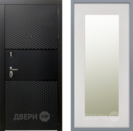 Дверь Заводские двери Тефлон Зеркало Модерн Белый софт в Ногинск