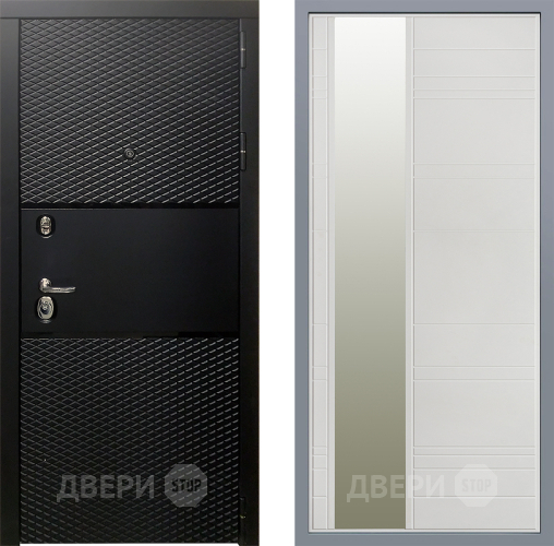 Дверь Заводские двери Тефлон Зеркало Лира Белый софт в Ногинск