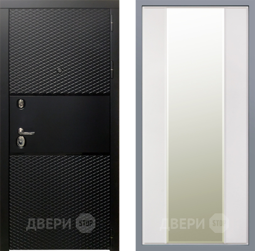 Дверь Заводские двери Тефлон Зеркало Макси Белый матовый в Ногинск