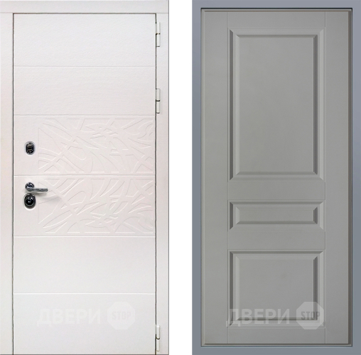 Дверь Заводские двери Дэко Вайт Стокгольм Грей софт в Ногинск