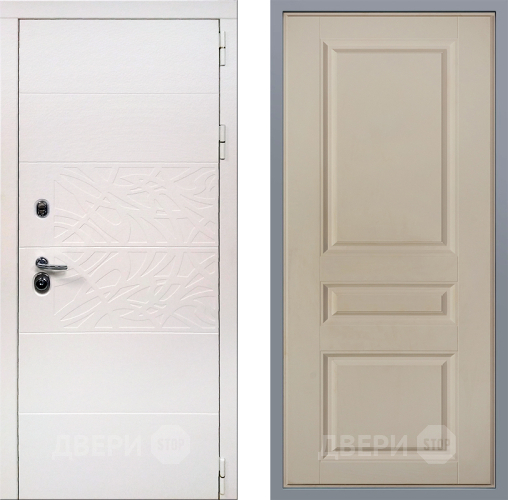 Дверь Заводские двери Дэко Вайт Стокгольм Шампань в Ногинск